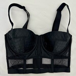 Victoria's Secret Black Quilted Bustier NWOT